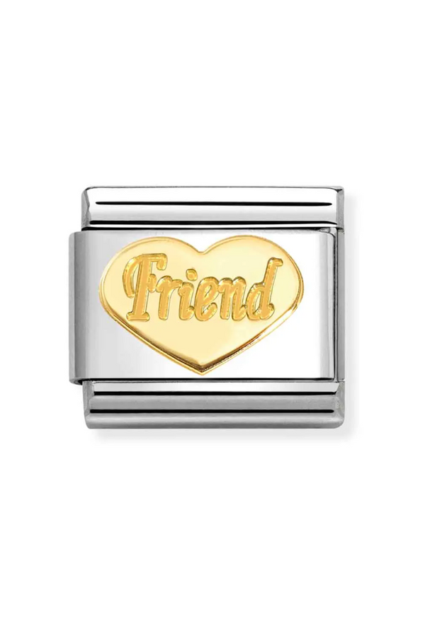 Nomination Composable Classic Link Friend Heart in 18k Gold