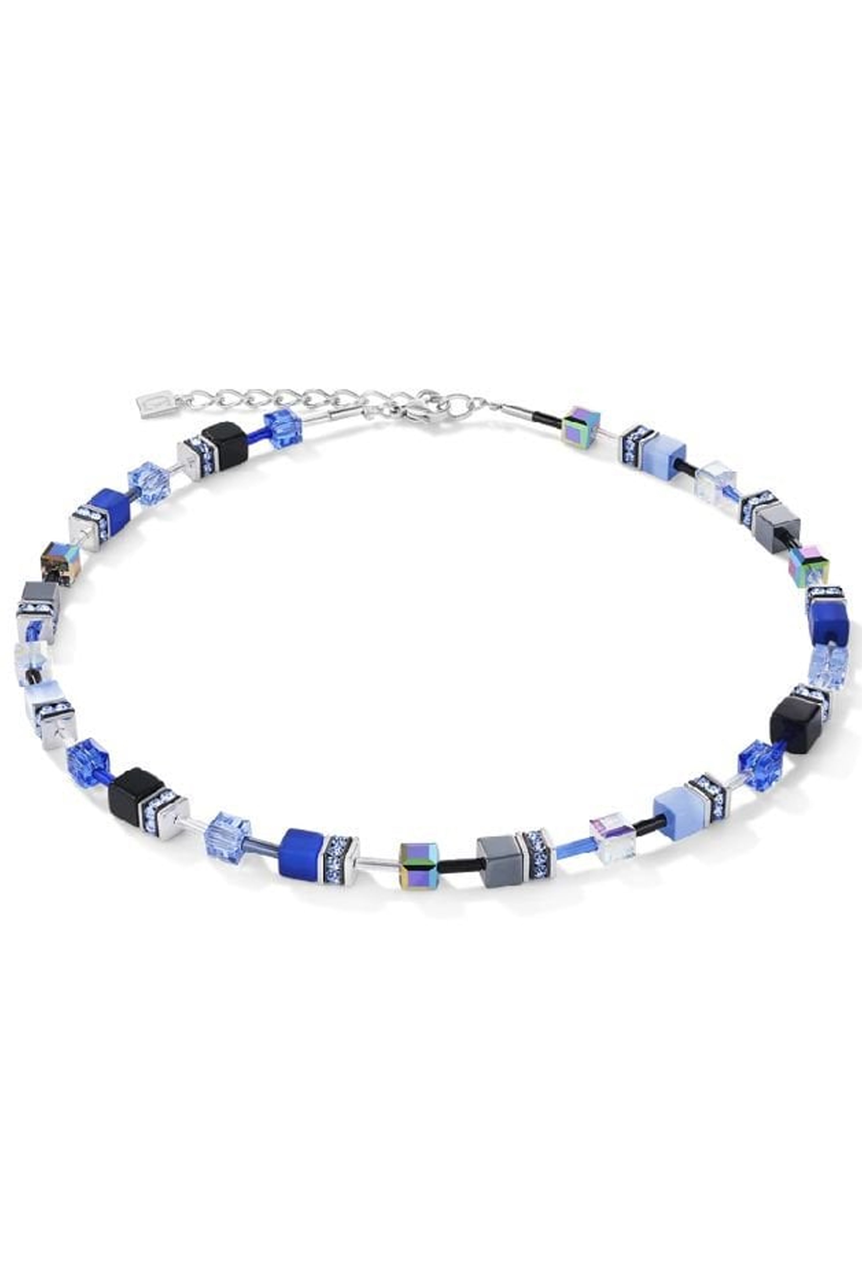 Coeur De Lion Geocube Blue Grey Necklace Coeur De Lion Geocube Blue Grey Necklace