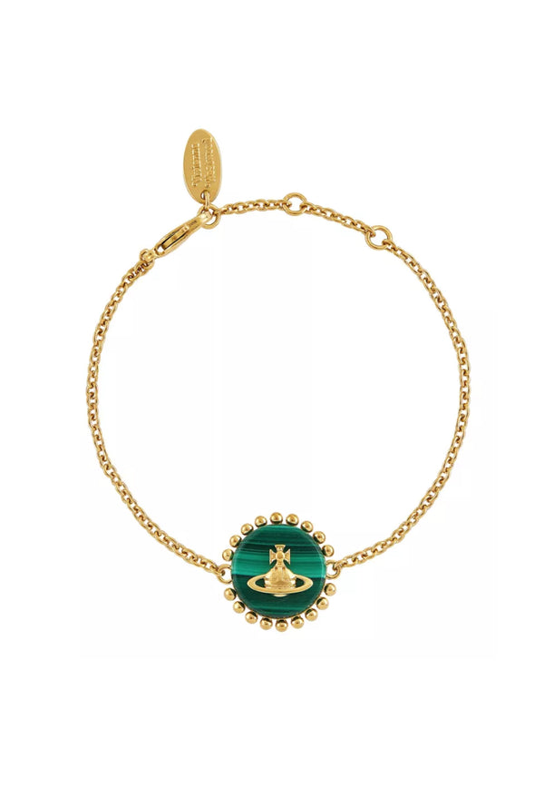 Vivienne Westwood Neyla Malachite Bracelet Gold Plated