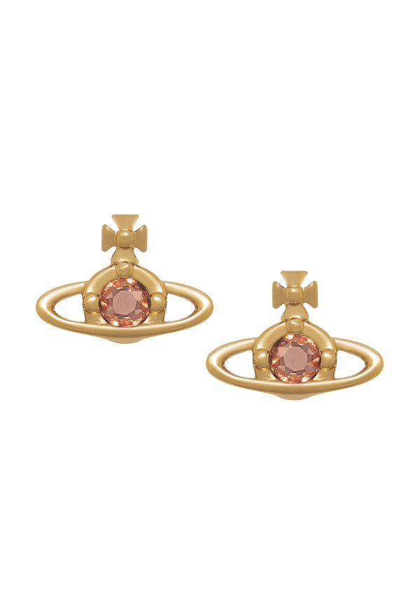 Vivienne Westwood Nano Rose Crystal Earrings Gold Plated