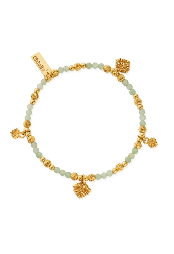 ChloBo Forever Blooming Aventurine Bracelet in Gold
