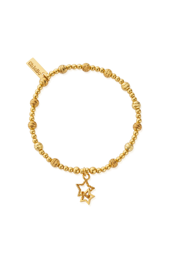 ChloBo Sparkle Interlocking Star Bracelet in Gold