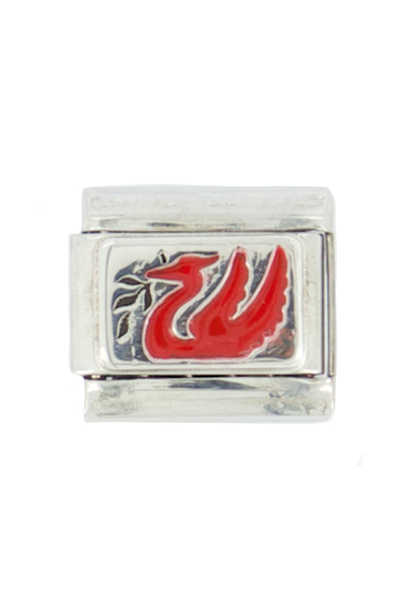 Nomination Composable Classic Link Red Enamel Liver Bird in Silver