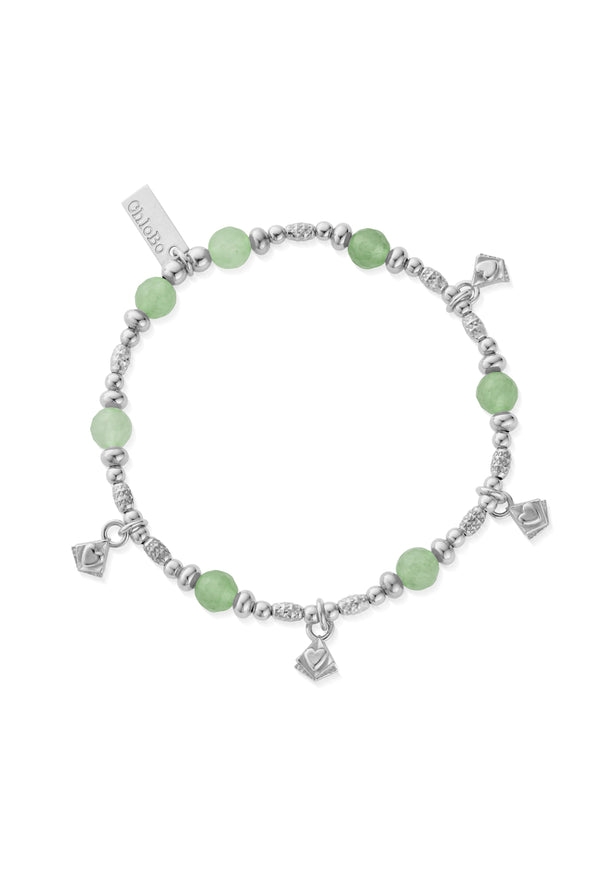 ChloBo Manifest Love Aventurine Bracelet in Silver