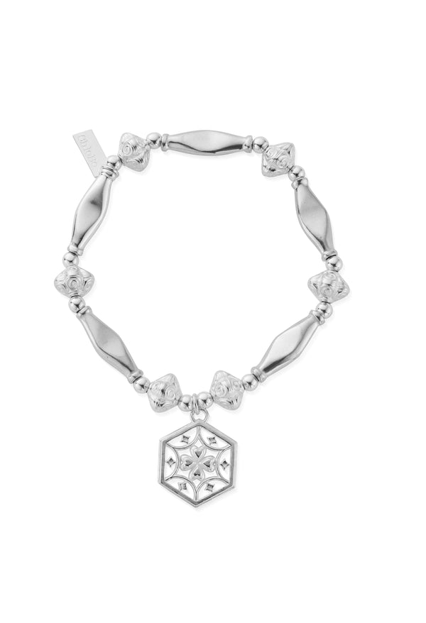 ChloBo Lucky Mandala Bracelet in Silver