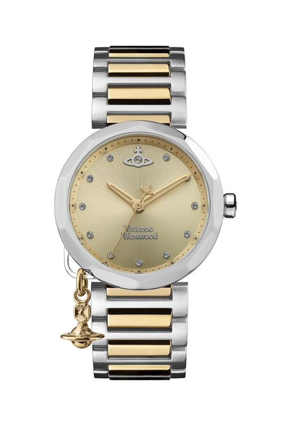 Vivienne Westwood Ladies Poplar Bracelet Watch Stainless Steel Gold Plated