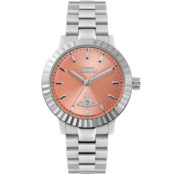 Vivienne Westwood Ladies Dulwich Peach Dial Stainless Steel
