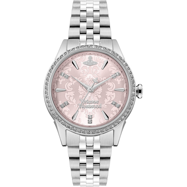 Vivienne Westwood Ladies Wallace Pink Crystal Dial Bracelet Watch VV32