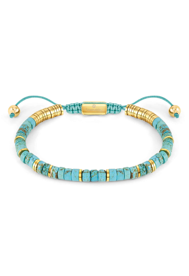 Nomination Instinct Style Turquoise Bracelet Golden PVD