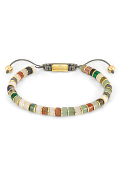 Nomination bracelet; Instinct Style Mix 1 with stone and gold detail. Adjustable size for comfortable wear.