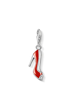 Thomas Sabo Red High Heeled Shoe Charm Silver