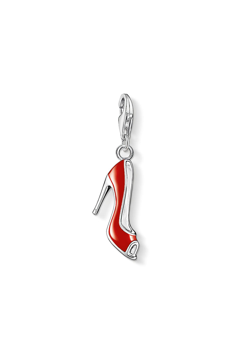 Thomas Sabo Red High Heeled Shoe Charm Silver