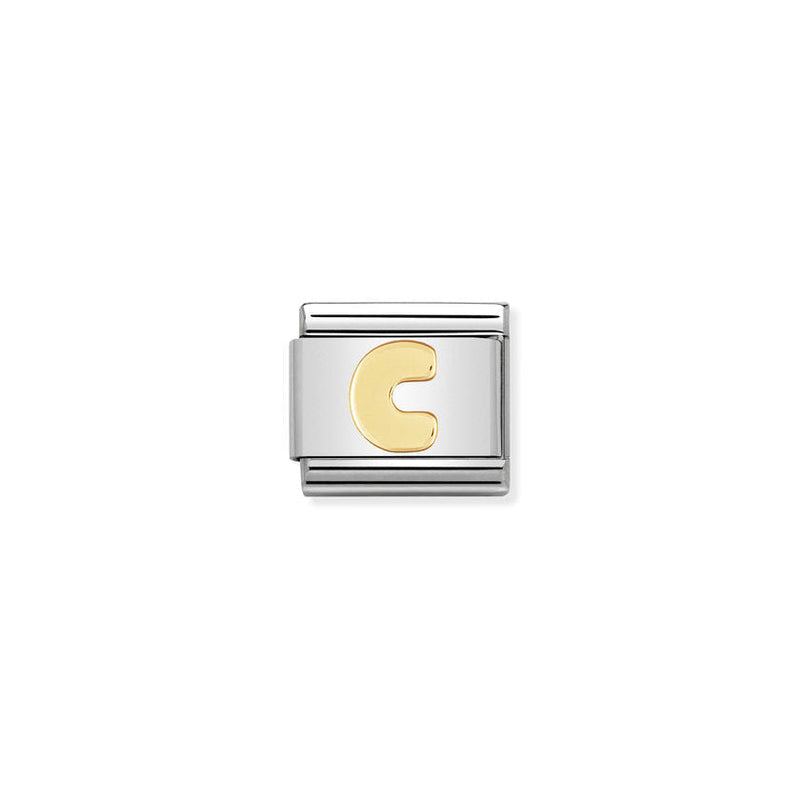Nomination Composable Classic Link Letter C in 18k gold