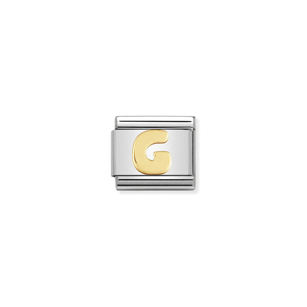 Nomination Composable Classic Link Letter G in 18k gold