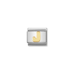 Nomination Composable Classic Link Letter J in 18k gold