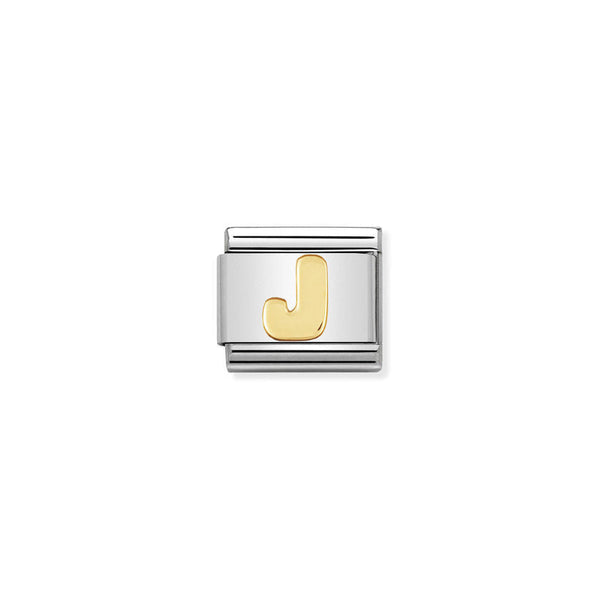 Nomination Composable Classic Link Letter J in 18k gold