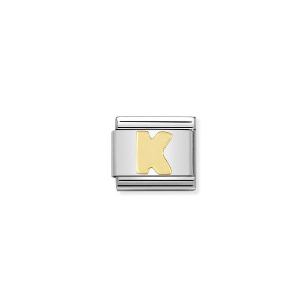 Nomination Composable Classic Link Letter K in 18k gold