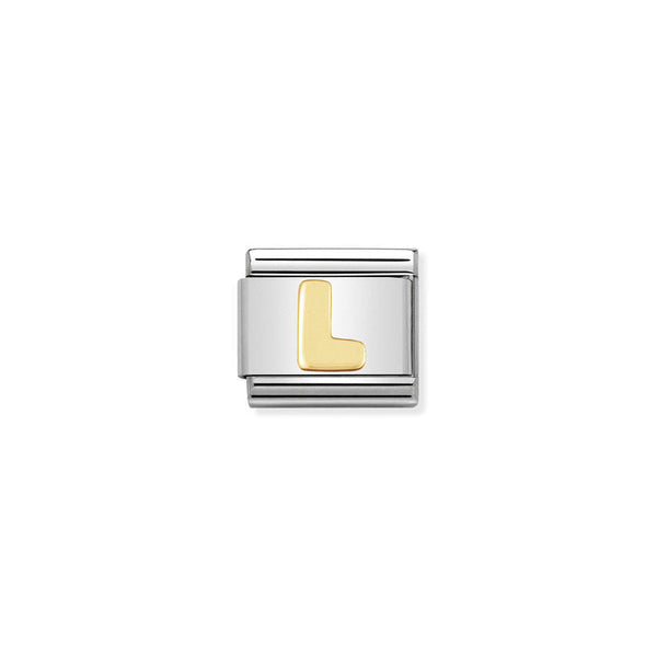 Nomination Composable Classic Link Letter L in 18k gold