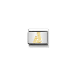 Nomination Composable Classic Link Zodiac Aquaries in 18K Gold