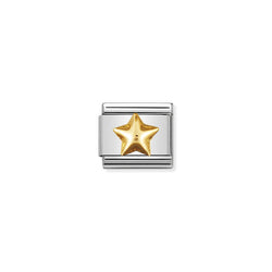 Nomination Composable Classic Link Fun Raised Star in 18k gold