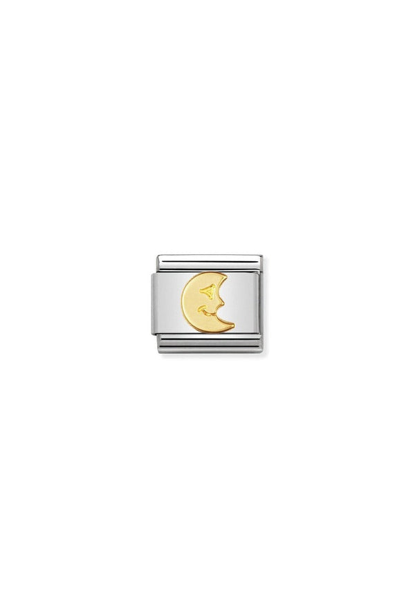 Nomination Composable Classic Link FUN MOON in 18k gold