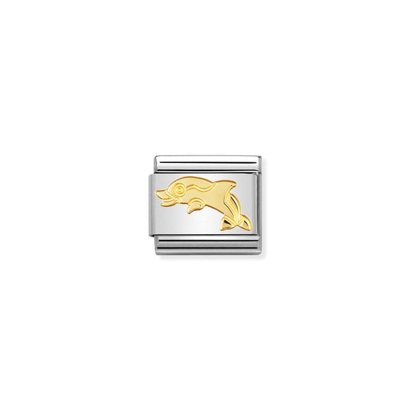 Nomination Composable Classic Link Animals Dolphin in 18k gold