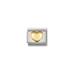Nomination Composable Classic Link Love Raised Heart in 18k gold