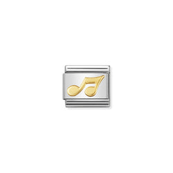 Nomination Composable Classic Link Music Musical Note in 18k gold