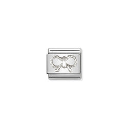 Nomination Composable Classic Link Elegance Relief Bow in 925 Silver