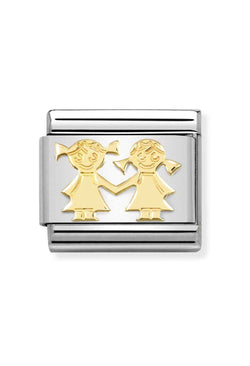Nomination Composable Classic Link Sisters in 18k Gold