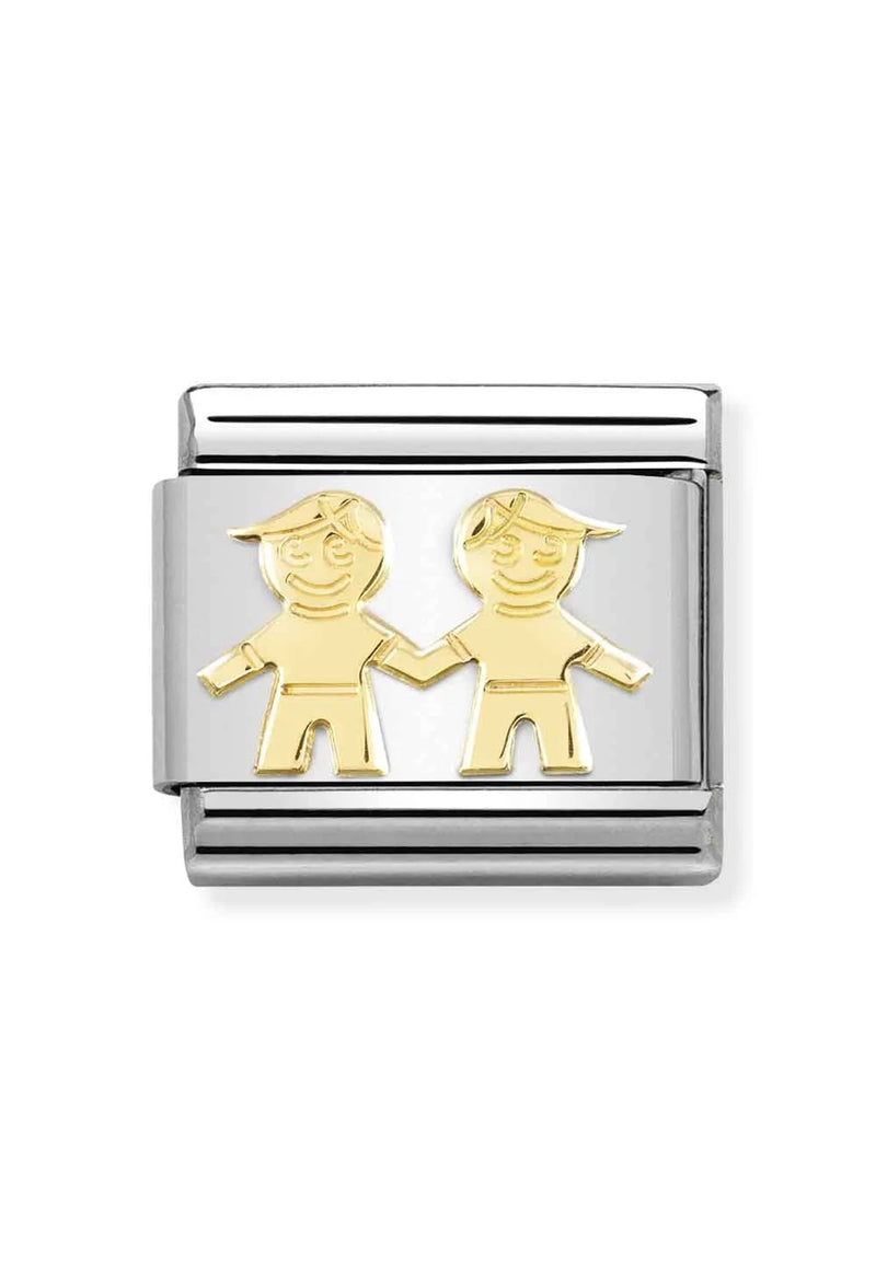 Nomination Composable Classic Link Brothers in 18k Gold