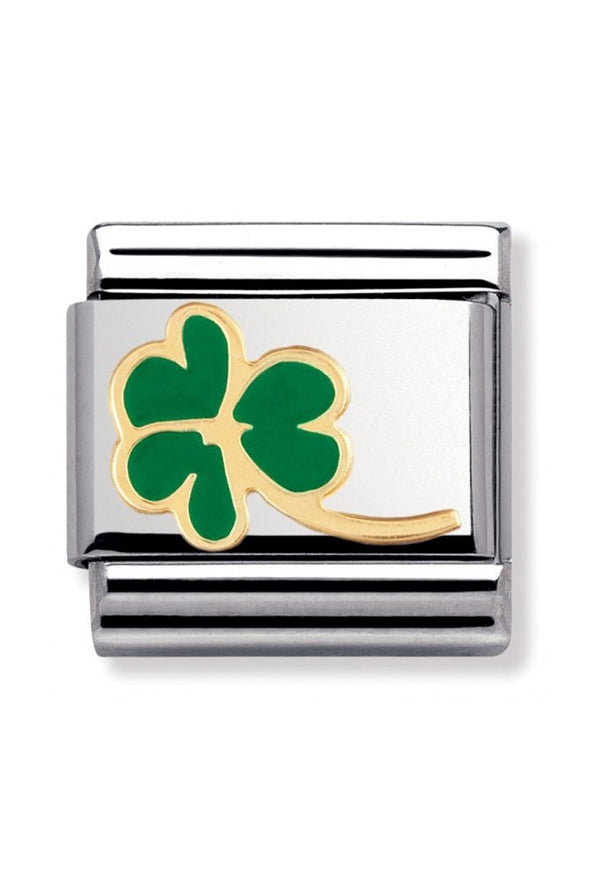 Nomination Shamrock with stem Charm