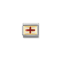 Nomination Composable Classic Link Europe Flag England in 18k gold