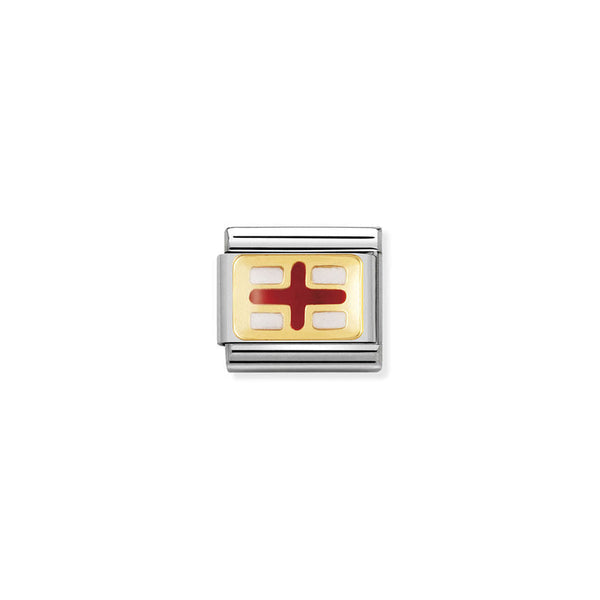 Nomination Composable Classic Link Europe Flag England in 18k gold