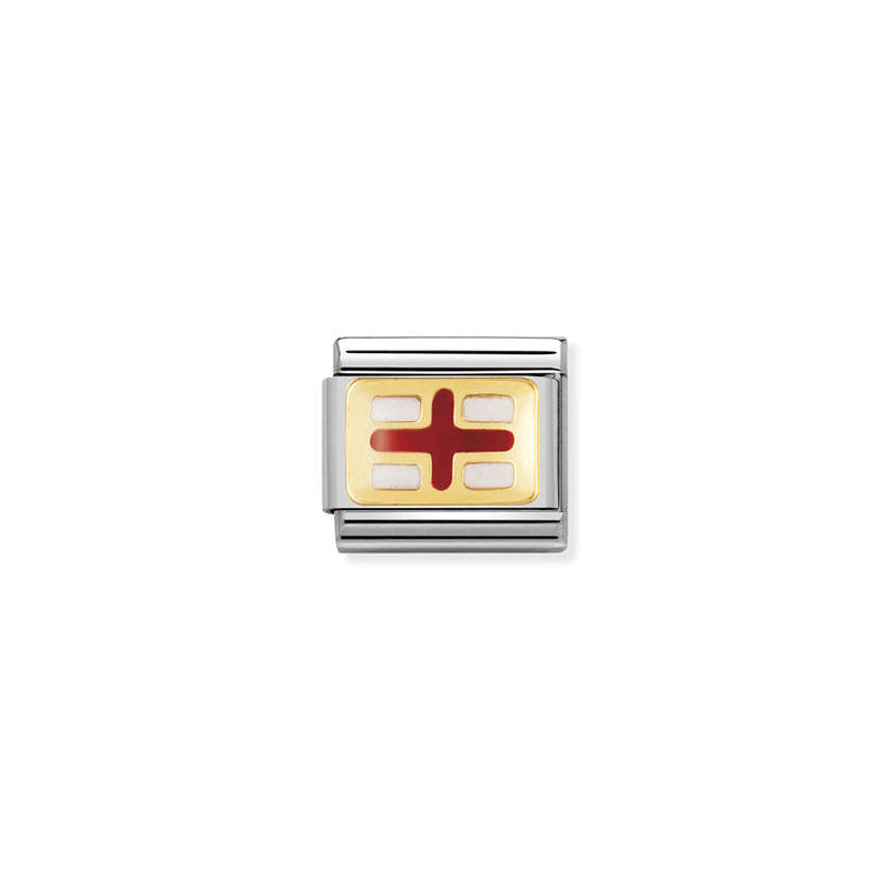 Nomination Composable Classic Link Europe Flag England in 18k gold