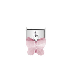 Nomination Composable Classic Link Pink Butterflies