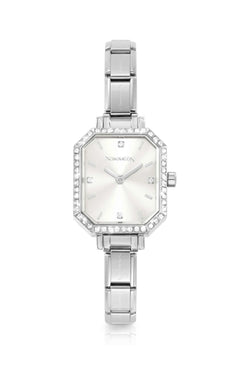 Nomination Ladies Paris Rectangular CZ Silver Dial Watch