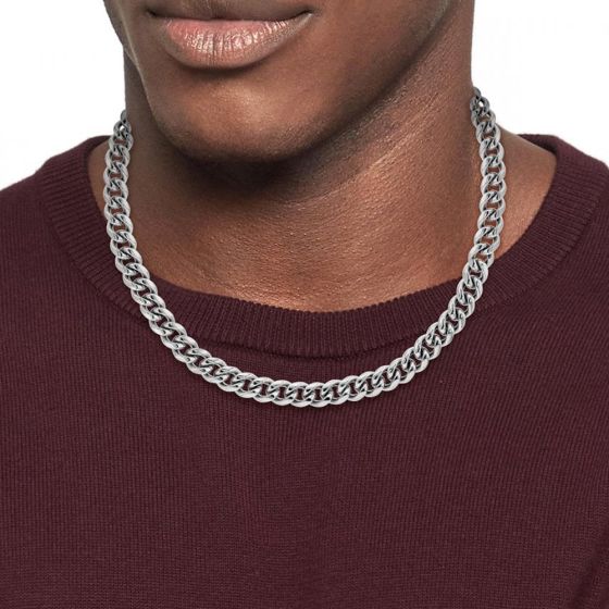 Tommy Hilfiger Mens Wild Heavy Curb Necklace Stainless Steel by Tommy Hilfiger