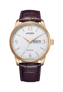 Citizen Gents Eco-Drive Day/Date White Dial Strap Watch
