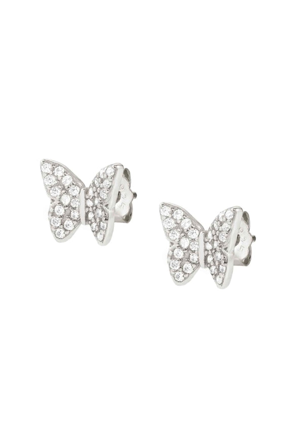 Nomination Sweetrock Cubic Zirconia Butterfly Earrings Silver