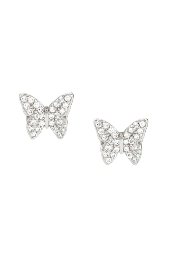 Nomination Sweetrock Cubic Zirconia Butterfly Earrings Silver
