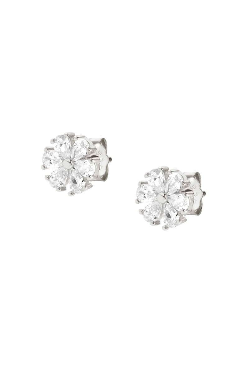 Nomination Sweetrock Cubic Zirconia Flower Earrings Silver