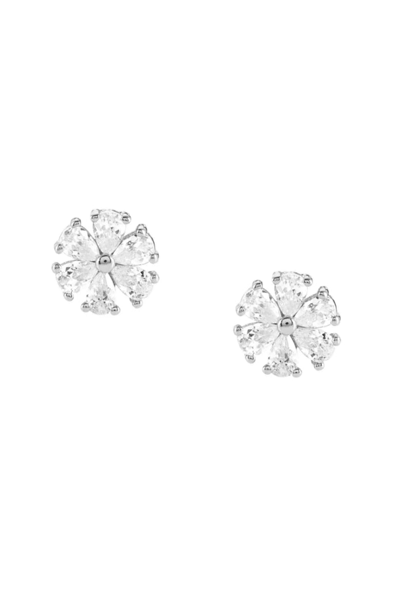 Nomination Sweetrock Cubic Zirconia Flower Earrings Silver