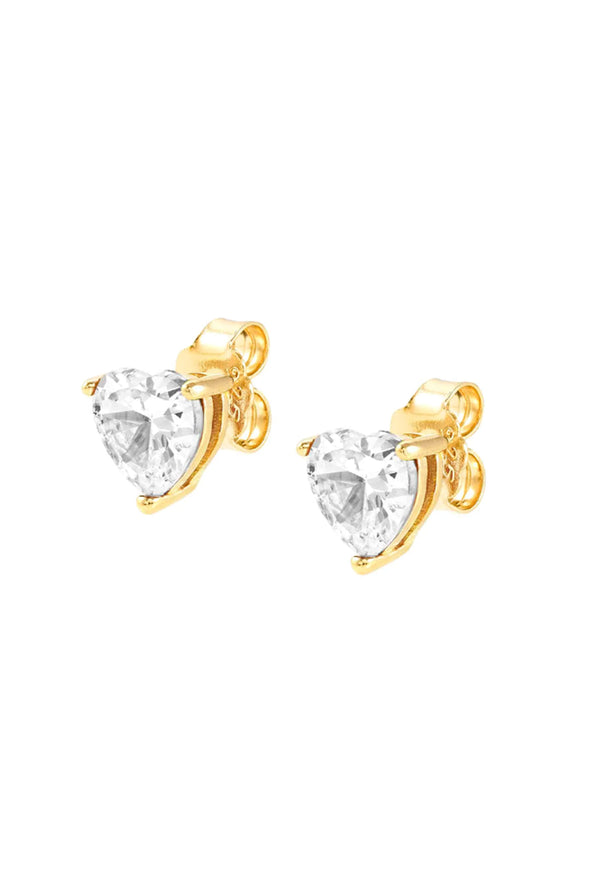 Nomination Sweetrock Sparkling Love Earrings Silver Gold Plated