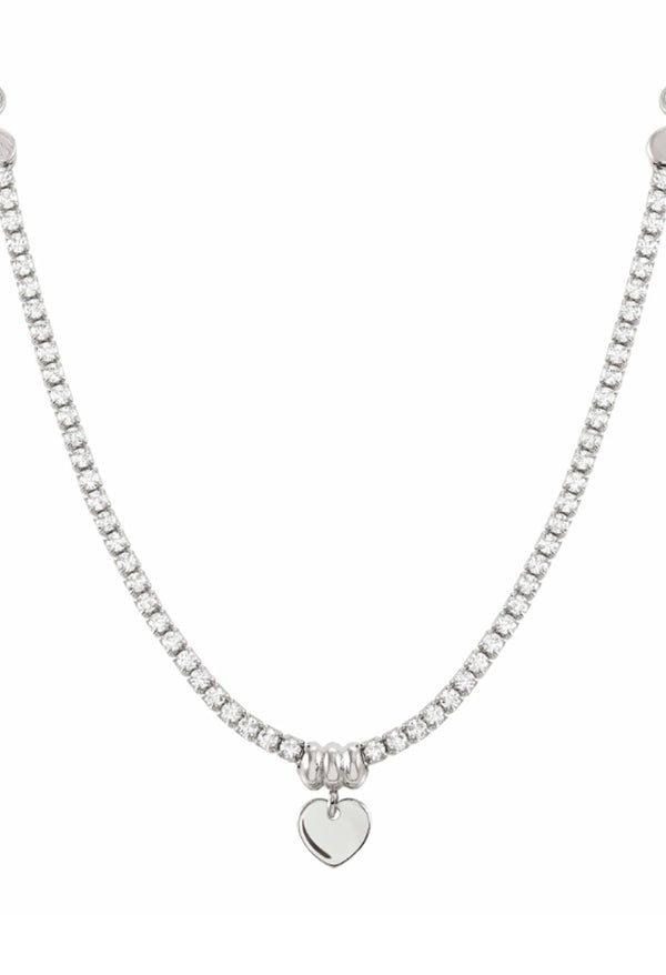 Nomination Chic & Charm Cubic Zirconia With Heart Necklace Silver