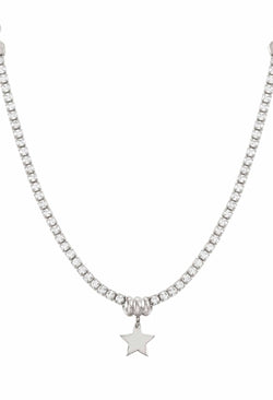 Nomination Chic & Charm Cubic Zirconia With Star Necklace Silver