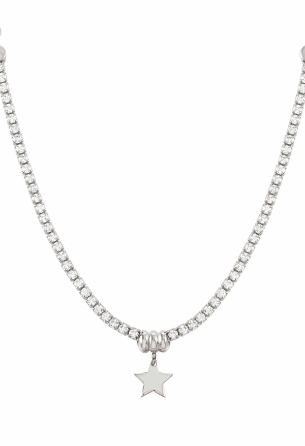 Nomination Chic & Charm Cubic Zirconia With Star Necklace Silver