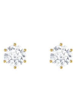 Thomas Sabo Brilliant Cut Cubic Zirconia Stud Earrings Sterling Silver Gold Plated