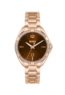 BOSS Ladies Felina Brown Dial Bracelet Watch