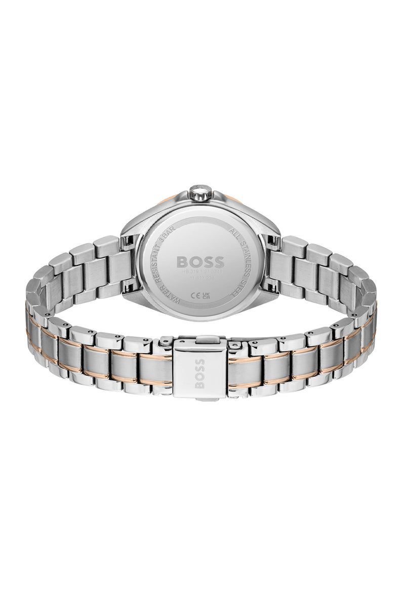 BOSS Ladies Felina Rose Gold Coloured Dial Bracelet Watch